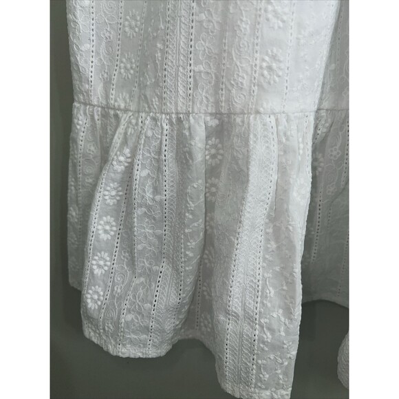 Brandy Melville Sundress Ruffle Tie Back One Size Tianna Dress V Neck 100%cotton - Picture 6 of 11